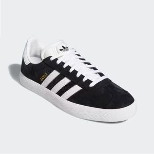 Adidas Gazelle Black & White Sneakers, Mens 10